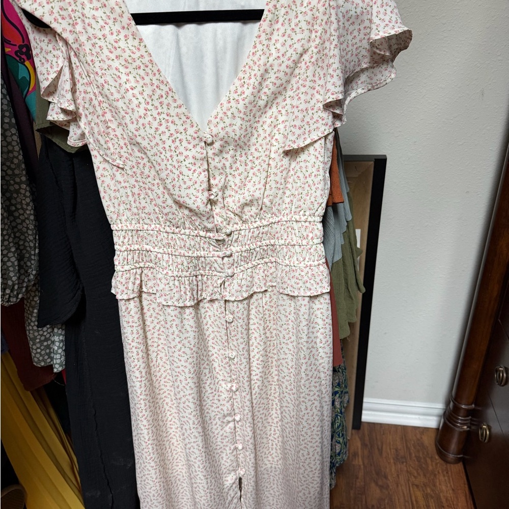 Sienna Sky Pink Floral Midi Dress